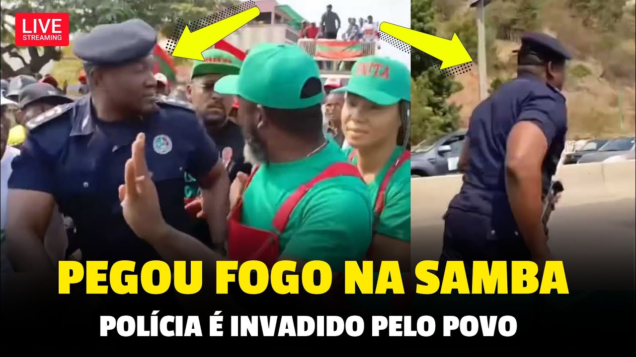 CONFUSÃO: Adriano Sapinãla e o povo expulsam agentes da PN que tentaram inviabilizar marcha da UNITA