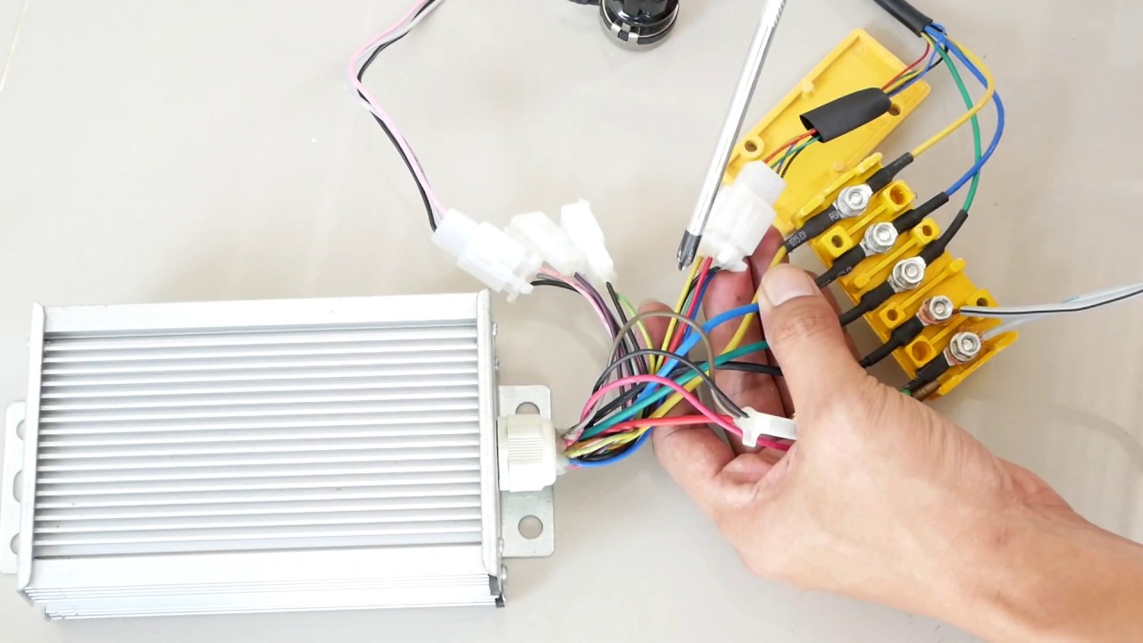 วิธีต่อสายมอเตอร์บัสเลส 24v 350w 500w 750w 1000w เข้ากับกล่องคอนโทรลมอเตอร์บัสเลส Brushless Motor