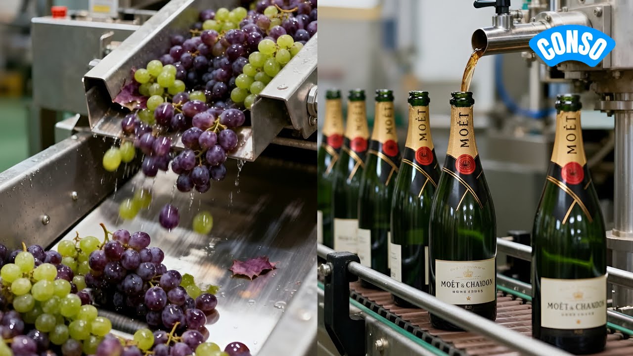 COMO se HACE el CHAMPAGNE 🍾 PROCESO de FABRICACI&Oacute;N (PASO a PASO)