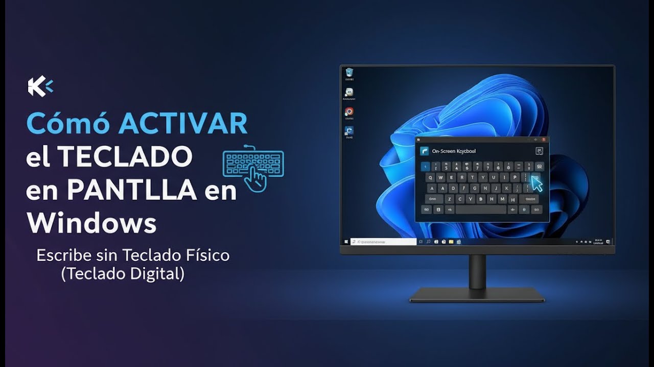 ⌨️ Cómo ACTIVAR el TECLADO en PANTALLA en Windows 🖥️ | Escribe sin Teclado Físico (Teclado Digital)