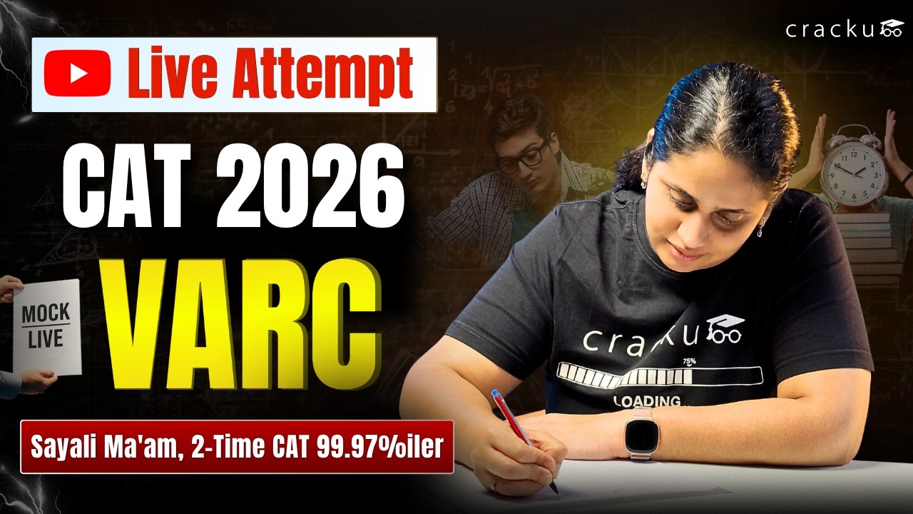 CAT 2026 🔥VARC Sectional Mock Live Attempt 🔴 By Sayali Ma'am (2-Time CAT 99.97%iler)