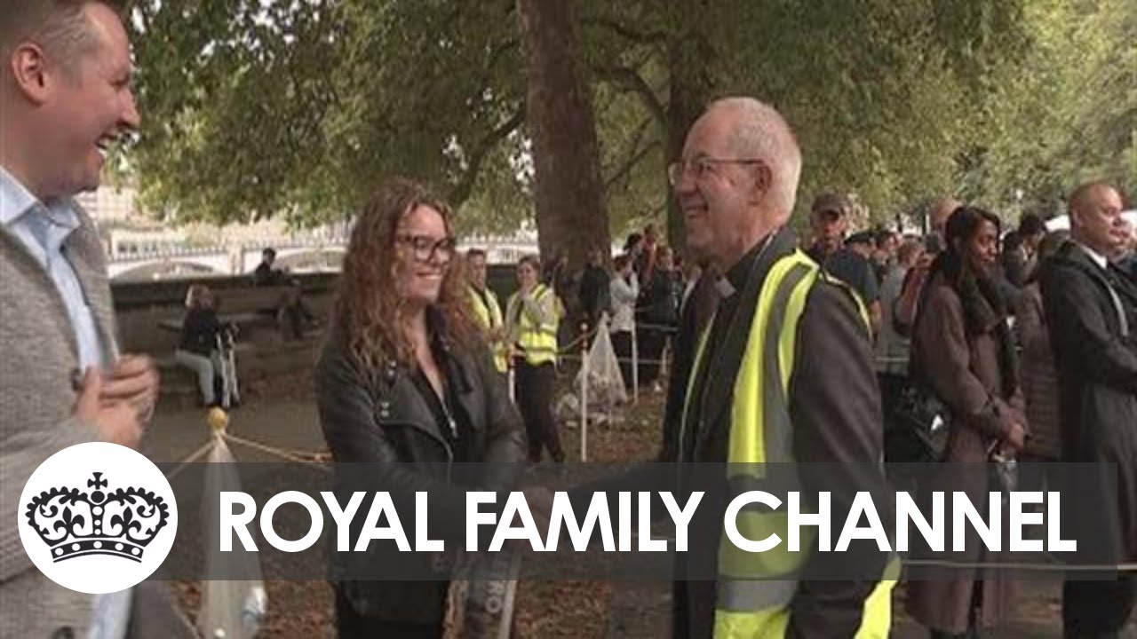 Archbishop of Canterbury Meets Public Queueing for Queen