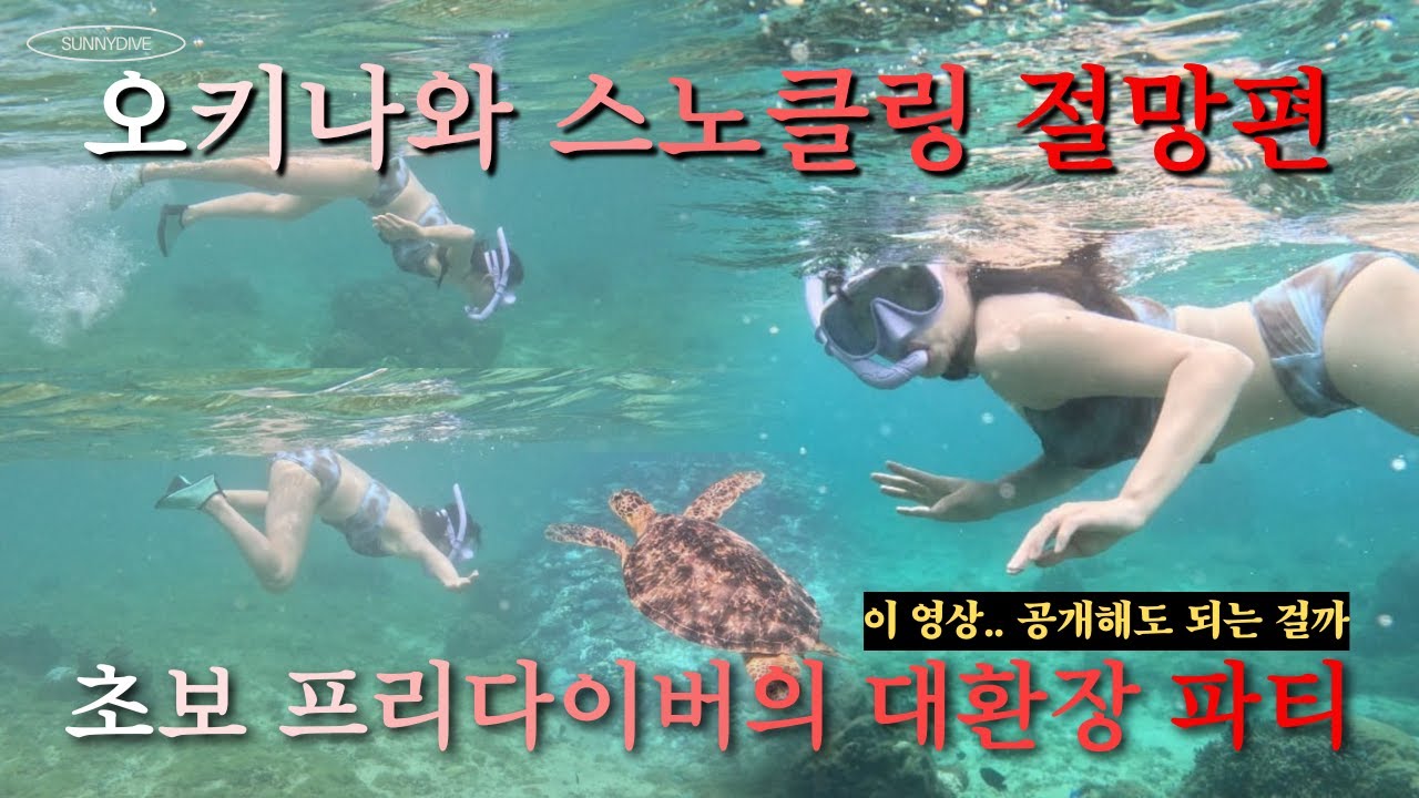 오키나와 ep01. 첫 바다 프리다이빙, 제발 저처럼 하지 마세요ㅋㅋ | 프린이 셀프 스노클링 스팟 오도비치 추천 | Okinawa snorkeling spot Odo beach