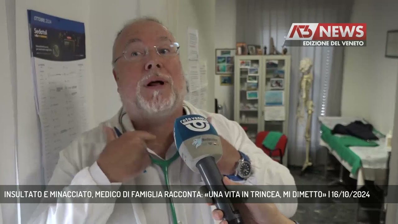 INSULTATO E MINACCIATO, MEDICO DI FAMIGLIA RACCONTA: «UNA VITA IN TRINCEA, MI DIMETTO» | 16/10/2024