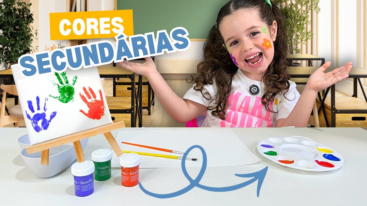 CORES SECUNDÁRIAS PARA CRIANÇAS 🎨 | APRENDENDO COM TINTA NO MUNDO DA LAURINHA