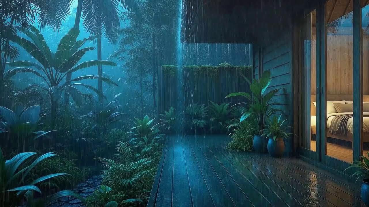 Soothing Drizzle To Sleep Instantly In Lush Remote Lodge 🌧️