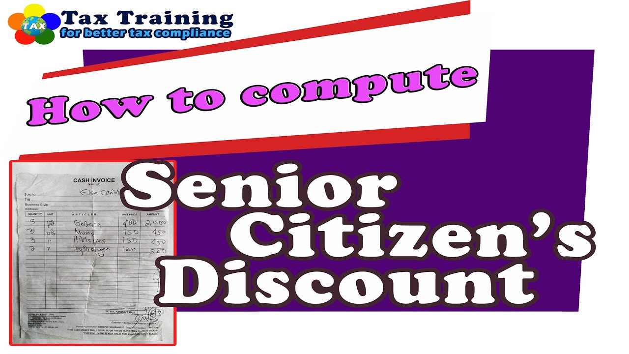 How to Compute Senior Citizen's Discount