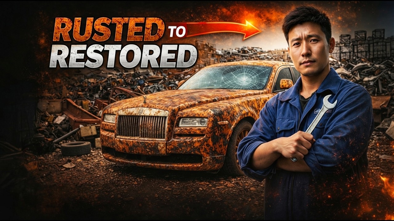 We Bought a Destroyed Rolls-Royce Ghost and Made It Perfect.Rust-Free Transformation to Gold.
