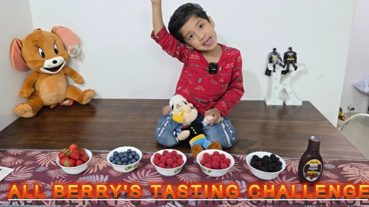BLUEBERRY,RASPBERRY,STRAWBERRY,MULBERRY,CHERRY | Delicious Fruit EATING CHALLENGE