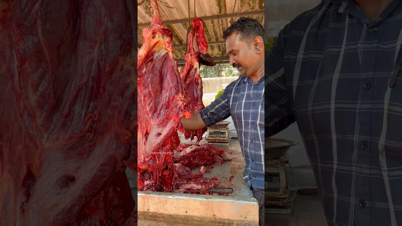 Beef 1kg ₹250 | Mutton 1kg ₹650 #beef #mutton #beefmarket #meat #meatmarket