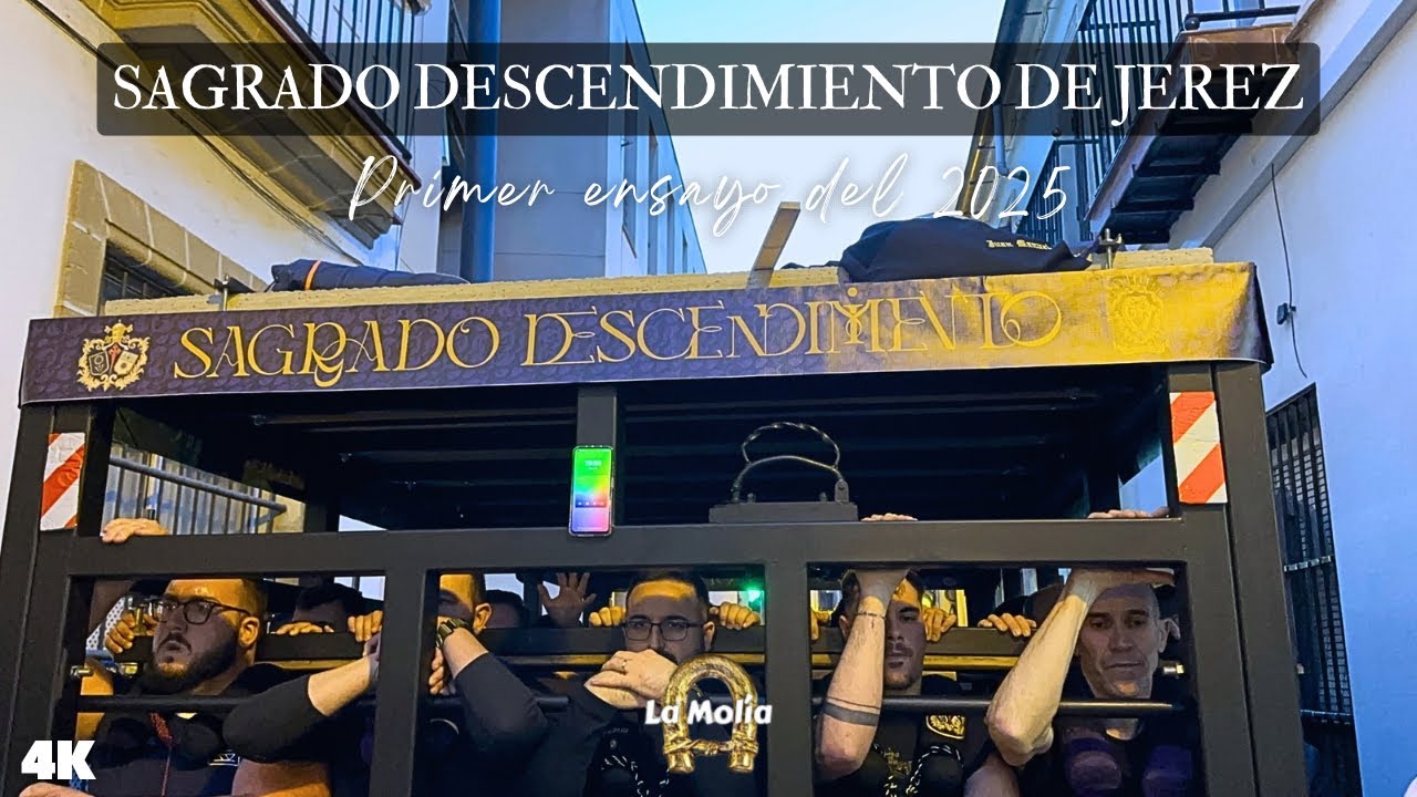[4K] Primer ensayo y prueba de la calle Gaitán del misterio del Sagrado Descendimiento (Jerez, 2025)
