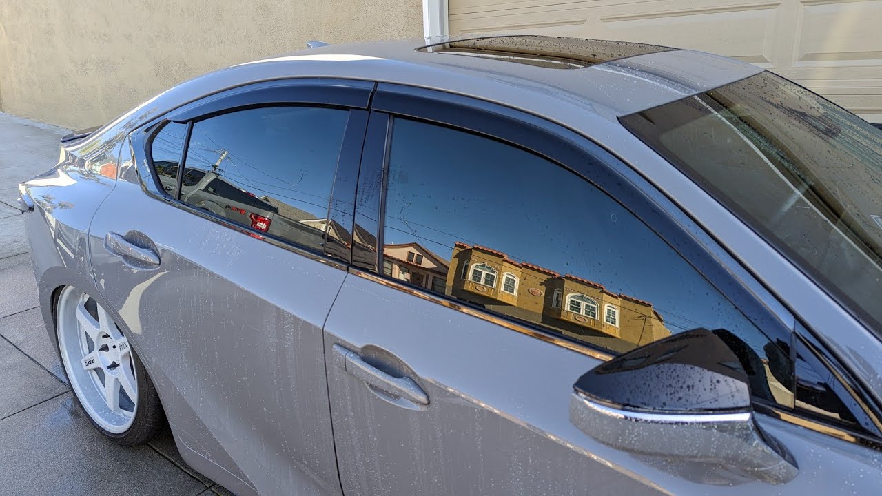 JDM OEM Lexus Black Chrome Door Visors for the Lexus IS500