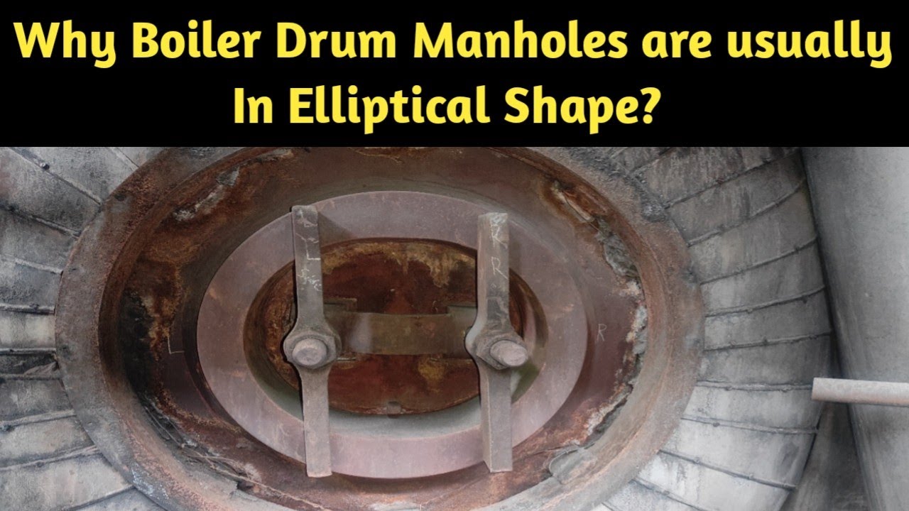 Why boiler drum Manholes are usually in Elliptical shape? | Manhole door of boiler drum |