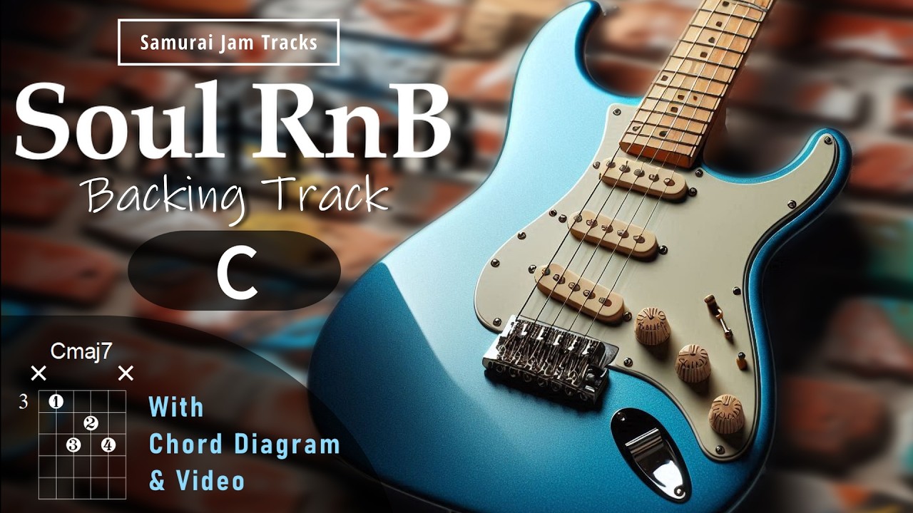 Chill RnB Groove Guitar Backing Track in C major