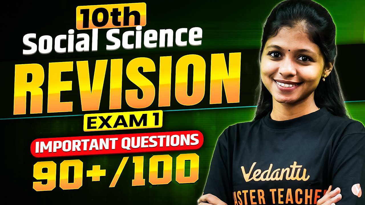 10th Social Science | Revision Exam Important Questions | Shravanee Ma'am