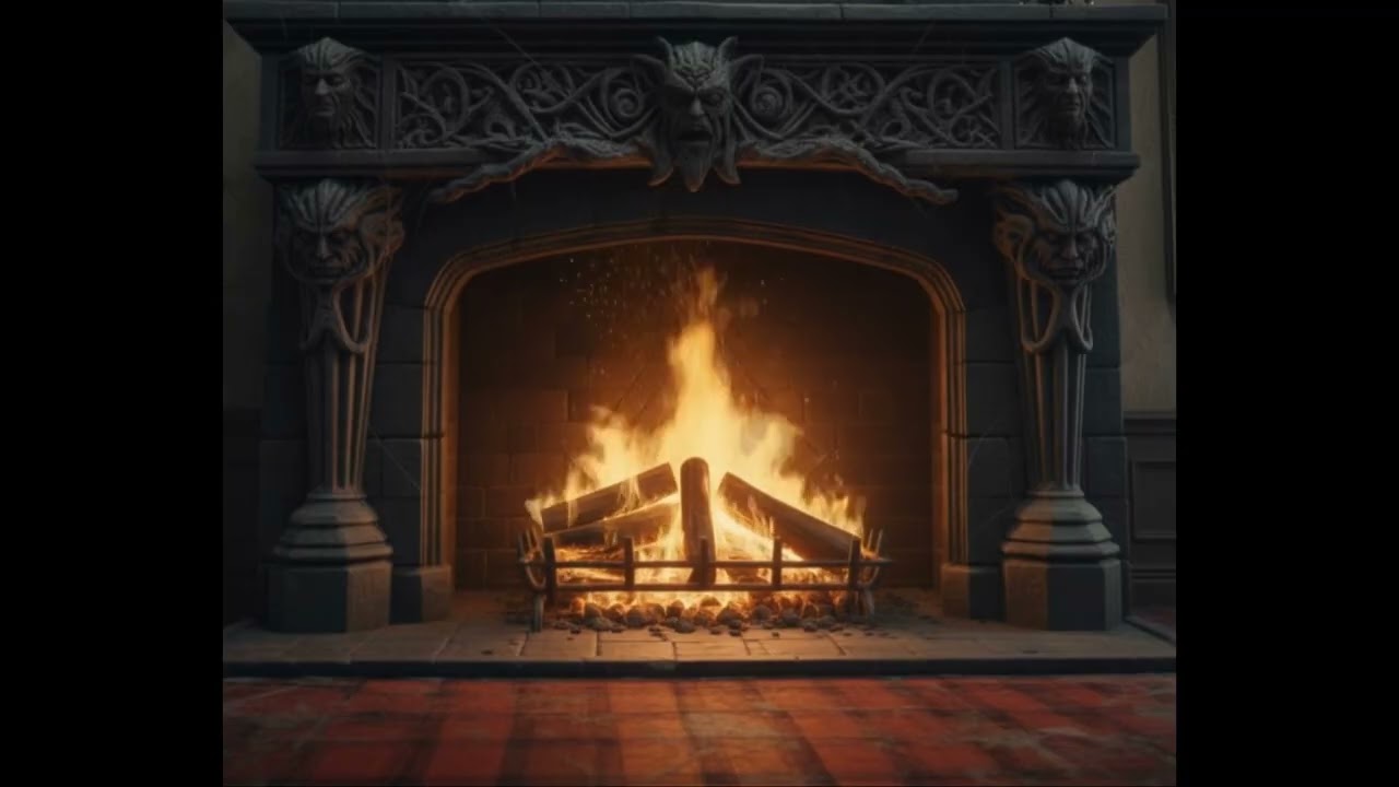 Dun Carrow Gothic Log Burning Fire place (Supernatural Scotland)