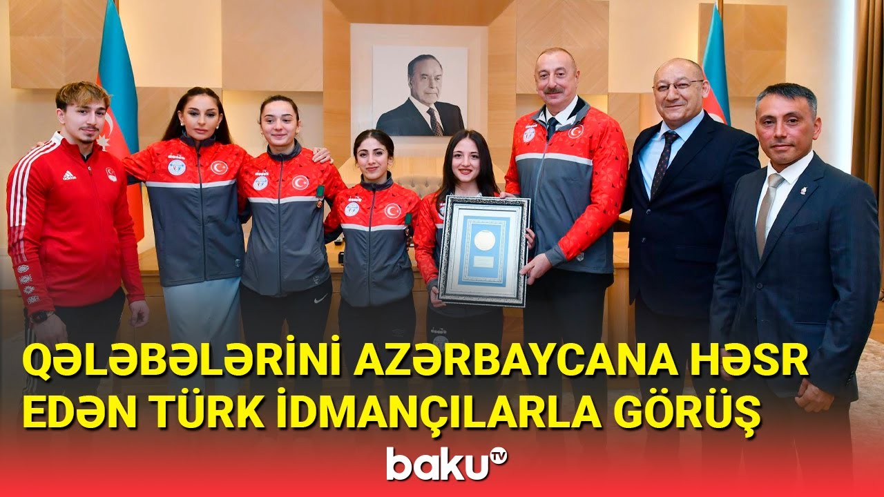 İlham Əliyev və Mehriban Əliyeva İrəvanda çempion olan türk idmançılarla görüşdü