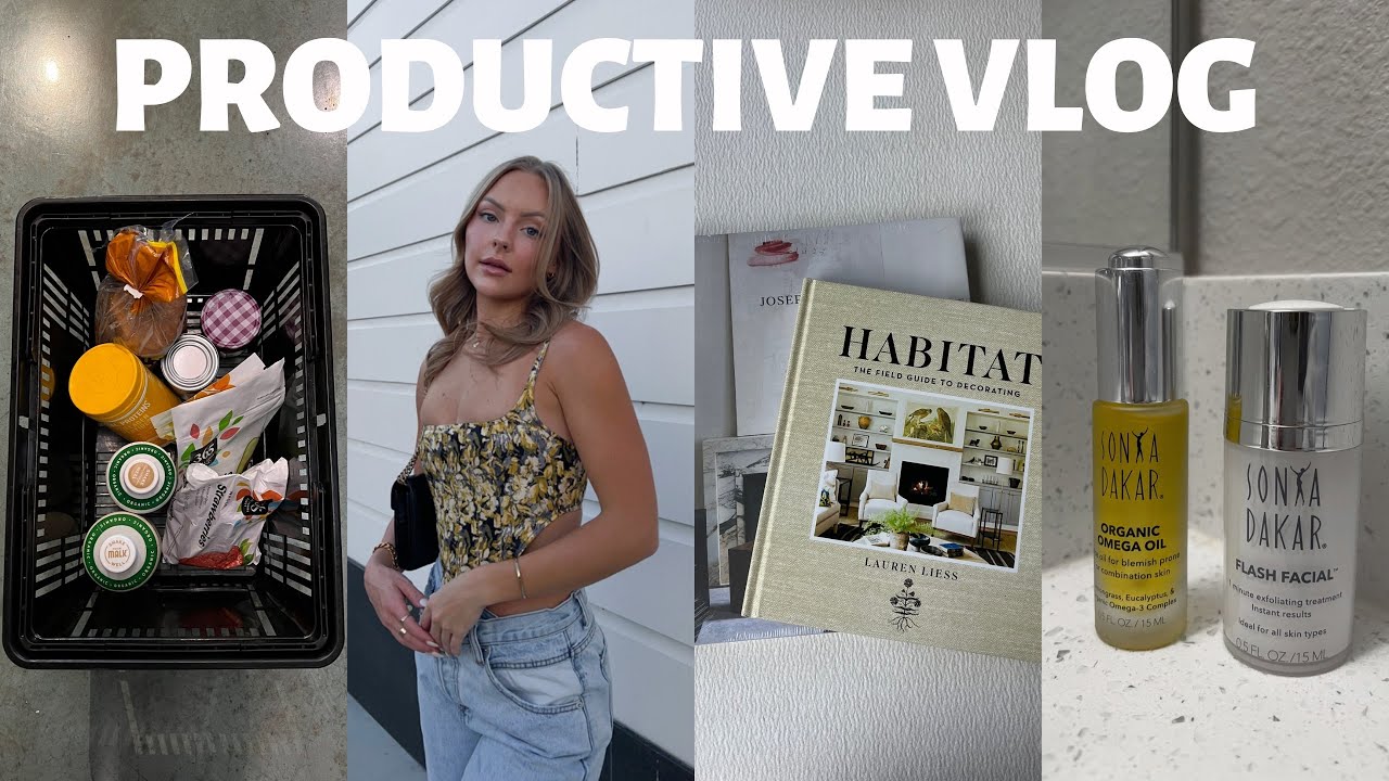 being PRODUCTIVE! hailey bieber smoothie, apartment deep clean & amazon unboxing