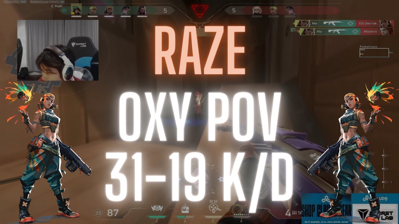 Cloud9 OXY POV Raze on Lotus 31-19 K/D (VALORANT Pro POV)