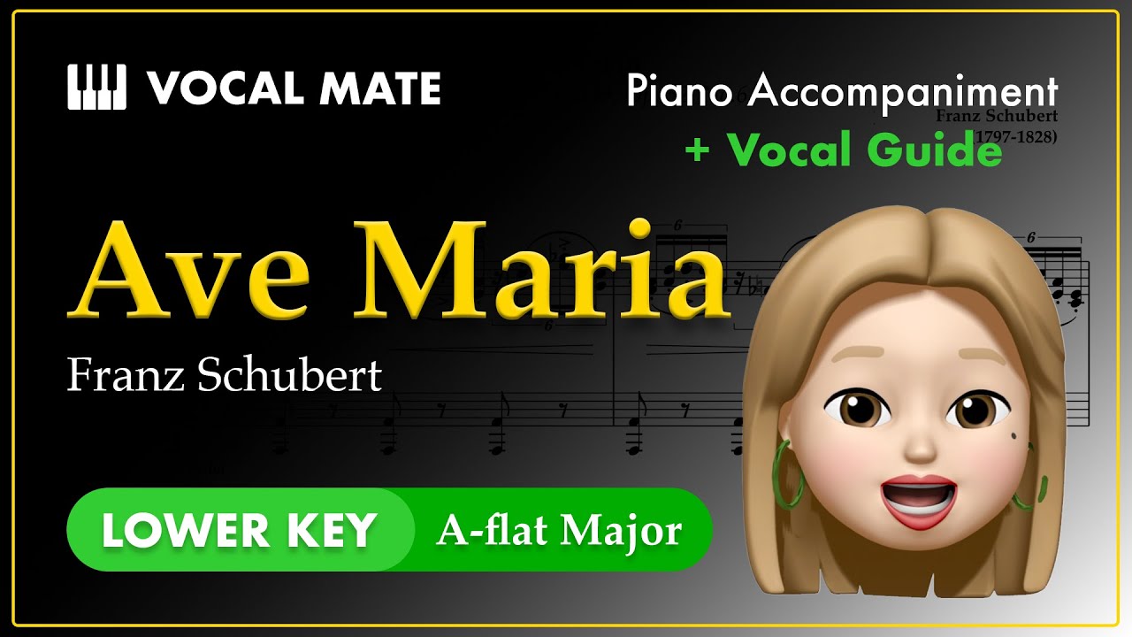 Ave Maria - Franz Schubert | A-flat Major | Vocal Guide & Piano Accompaniment