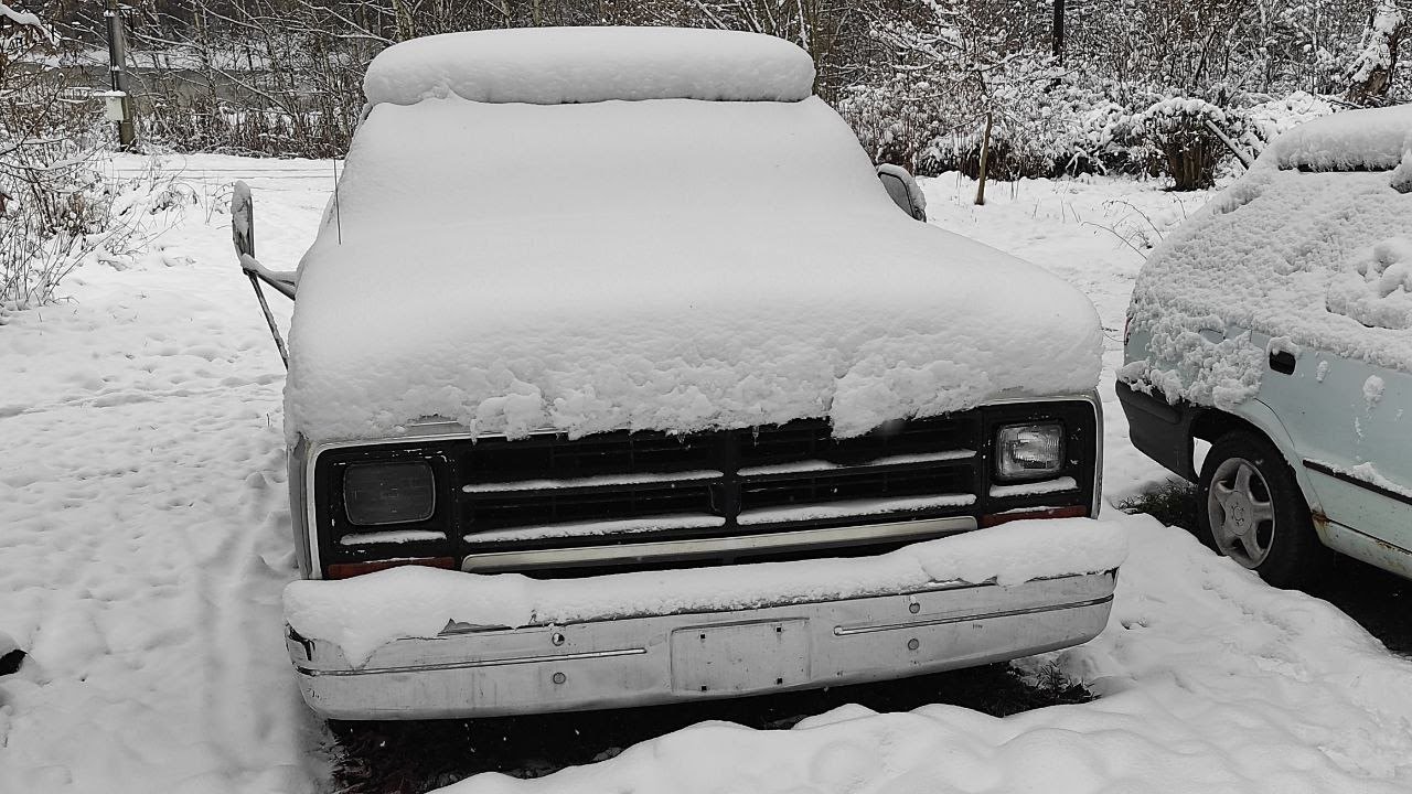 87 Dodge D150 318 Winter Cold Start
