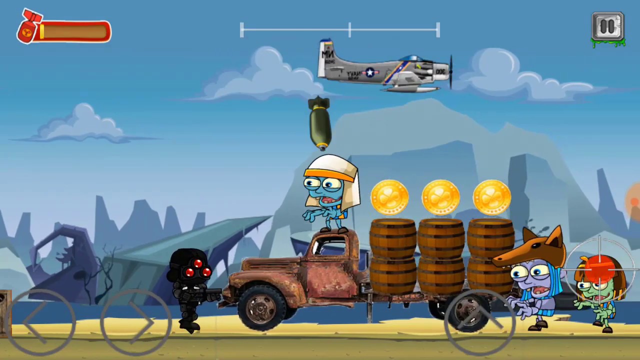 Zombie Attack 2 Walkthrough levels 21 - 26 Giant Blue Monster