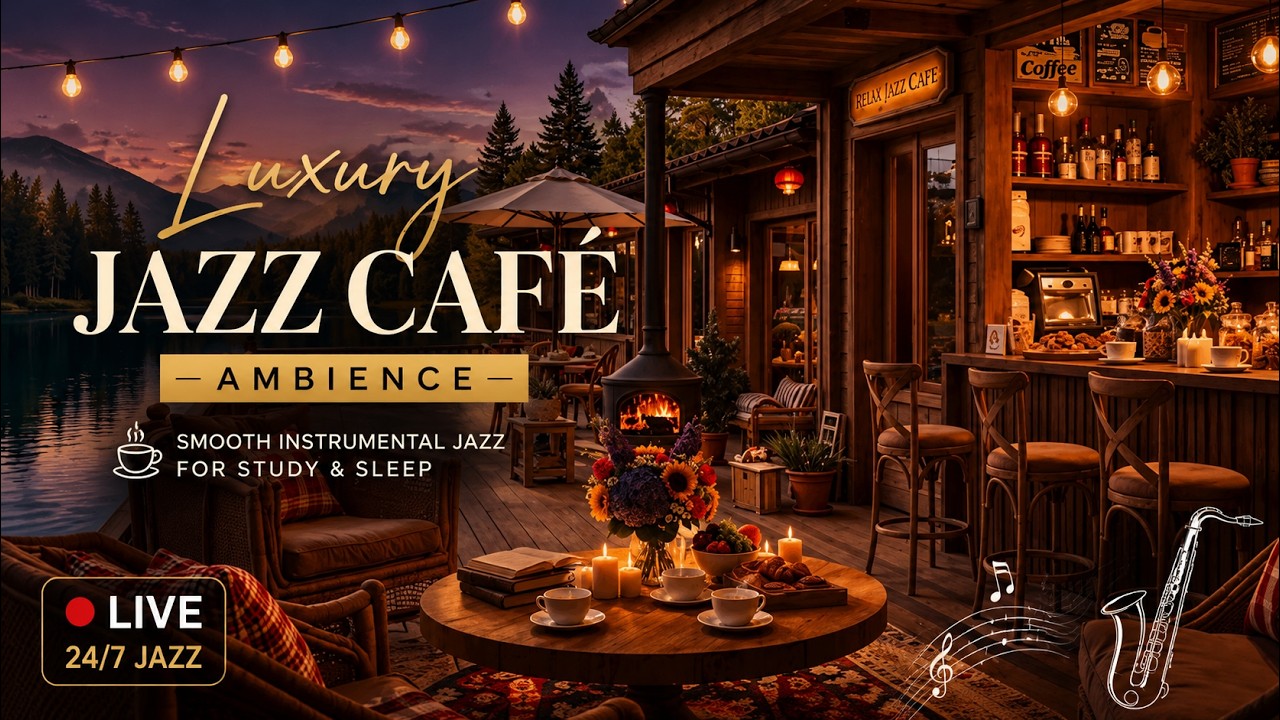 Luxury Jazz Caf&eacute; ☕ Relaxing Jazz Music for Study, Sleep & Stress Relief