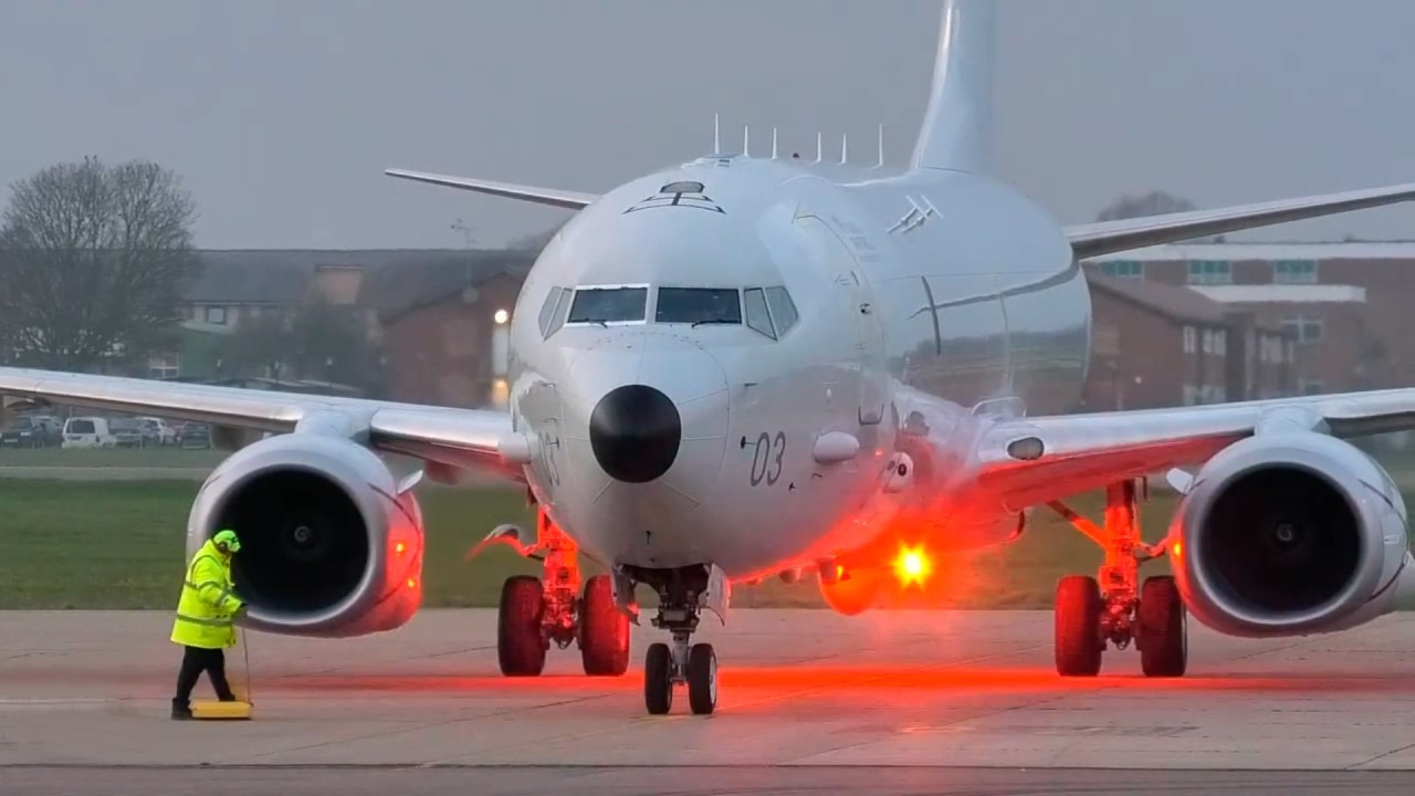 RAF Boeing Poseidon MRA1 Landing & Parking RAF Brize Norton