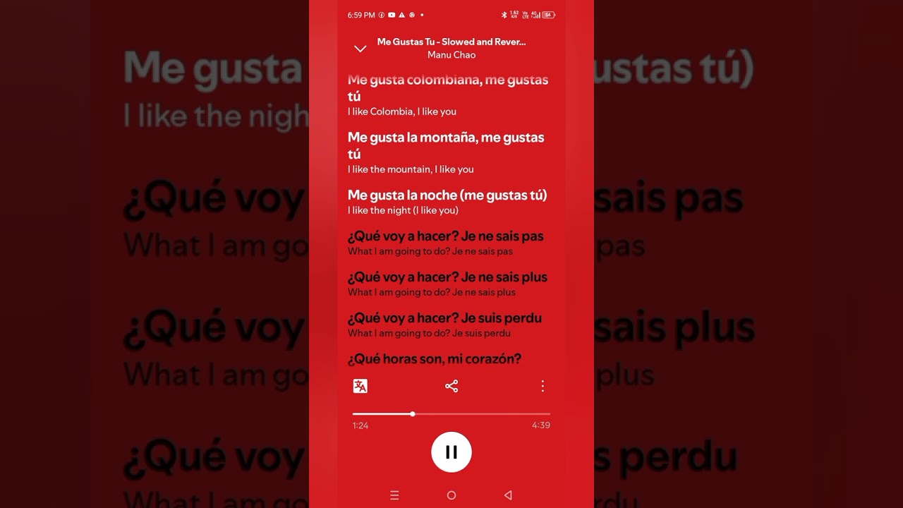Full lyrics of gustas tu with translation Also day one of suggesting song