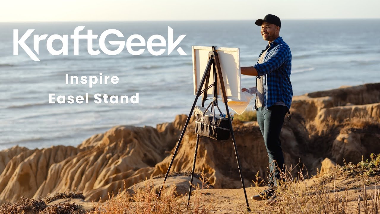 KraftGeek Inspire Easel Stand--- Portable, Adjustable, and Ready for Art!