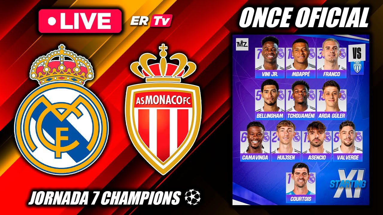 🔴 REAL MADRID vs MONACO EN VIVO 🔴 PARTIDAZO EN EL BERNABEU ¡HALA MADRID! - CHAMPIONS LEAGUE