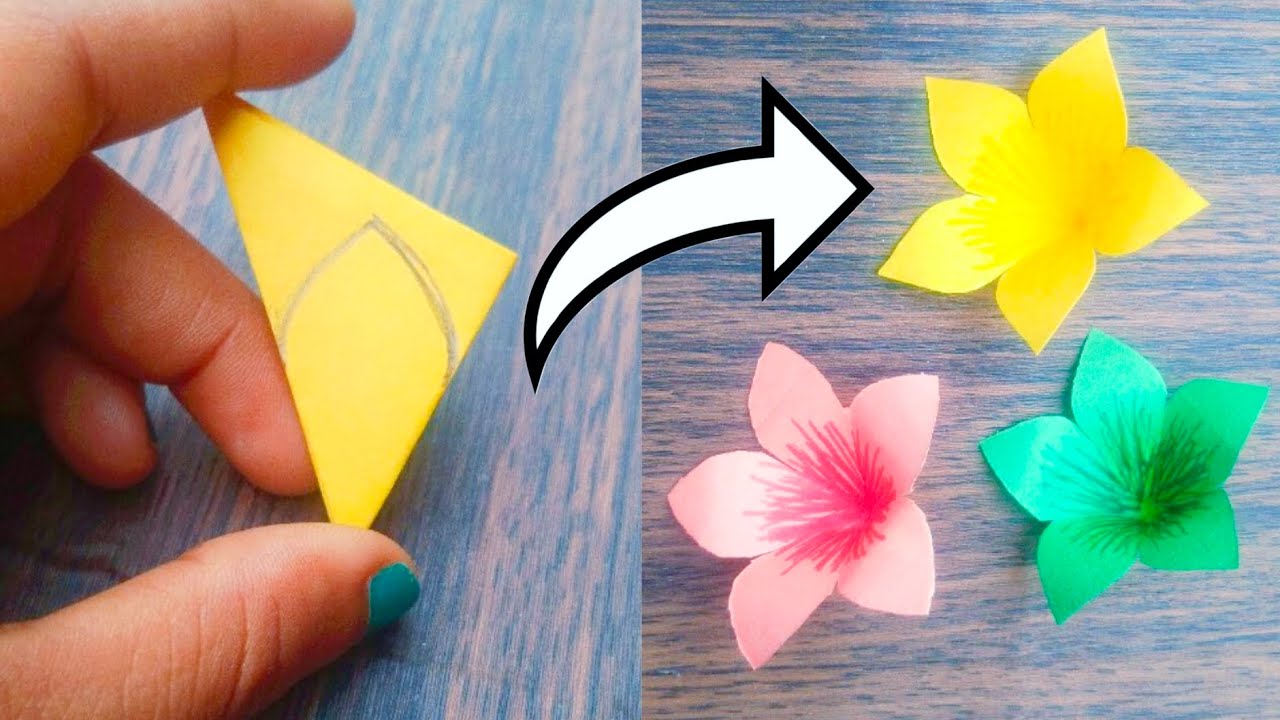 Easy Paper Flower Making at Home | DIY Craft Tutorial
