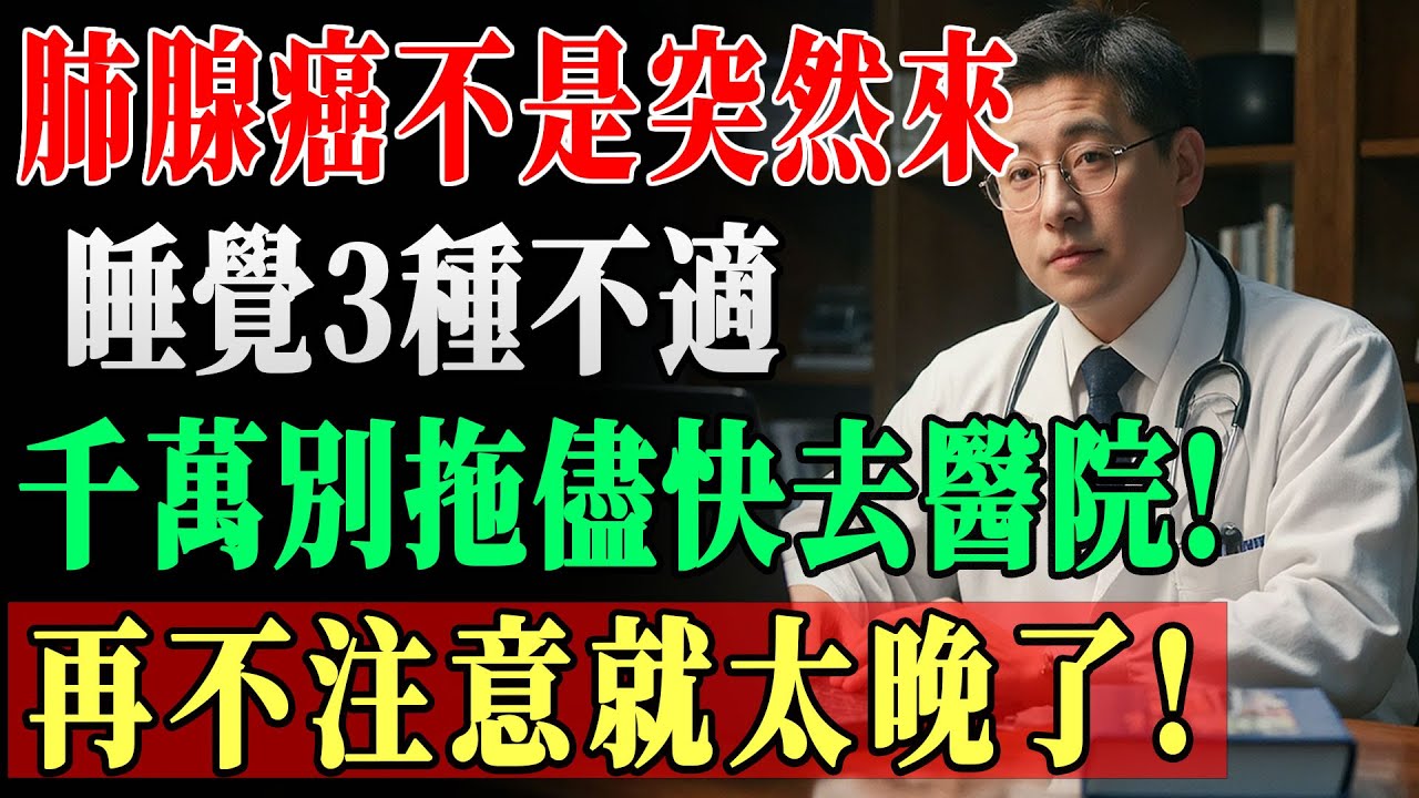肺癌前兆大公開 ? 睡覺出現「這3種怪事」，說明肺部已受損！趕緊自查，救命必看 !