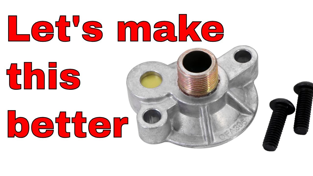small block Chevy oil filter Filter Adapter housing bypass delete