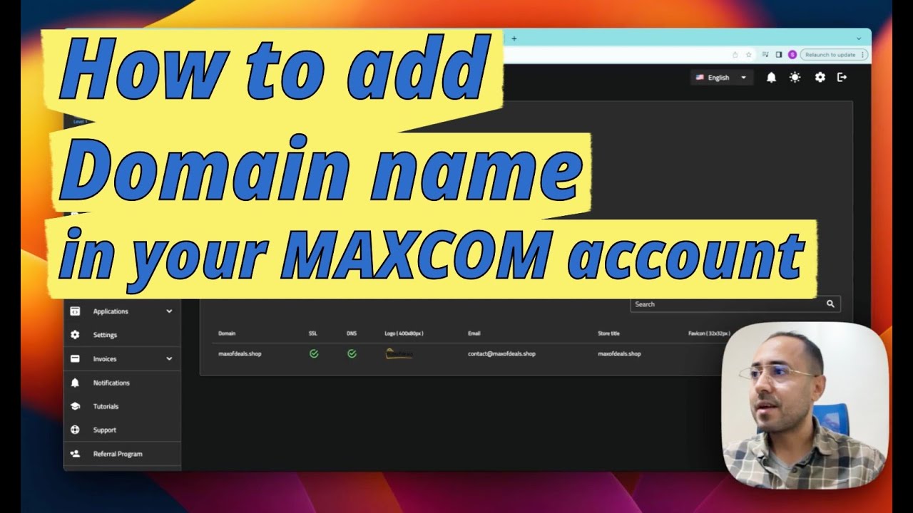 How to add a domain name in your MAXCOM Affiliate Account