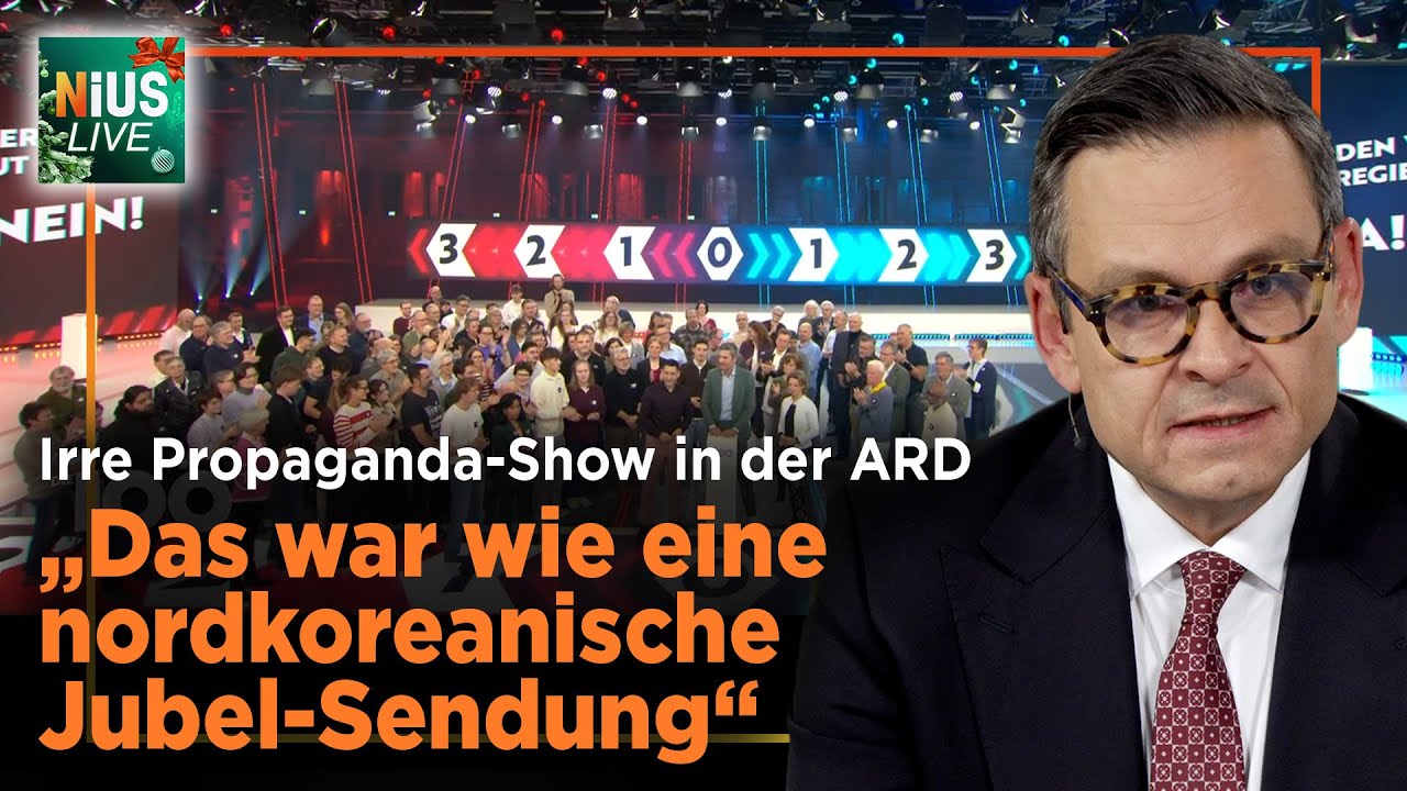 ARD &bdquo;feiert&ldquo; Merz: Die krasseste Propaganda-Sendung des Jahres | NIUS Live vom 09. Dezember 2025