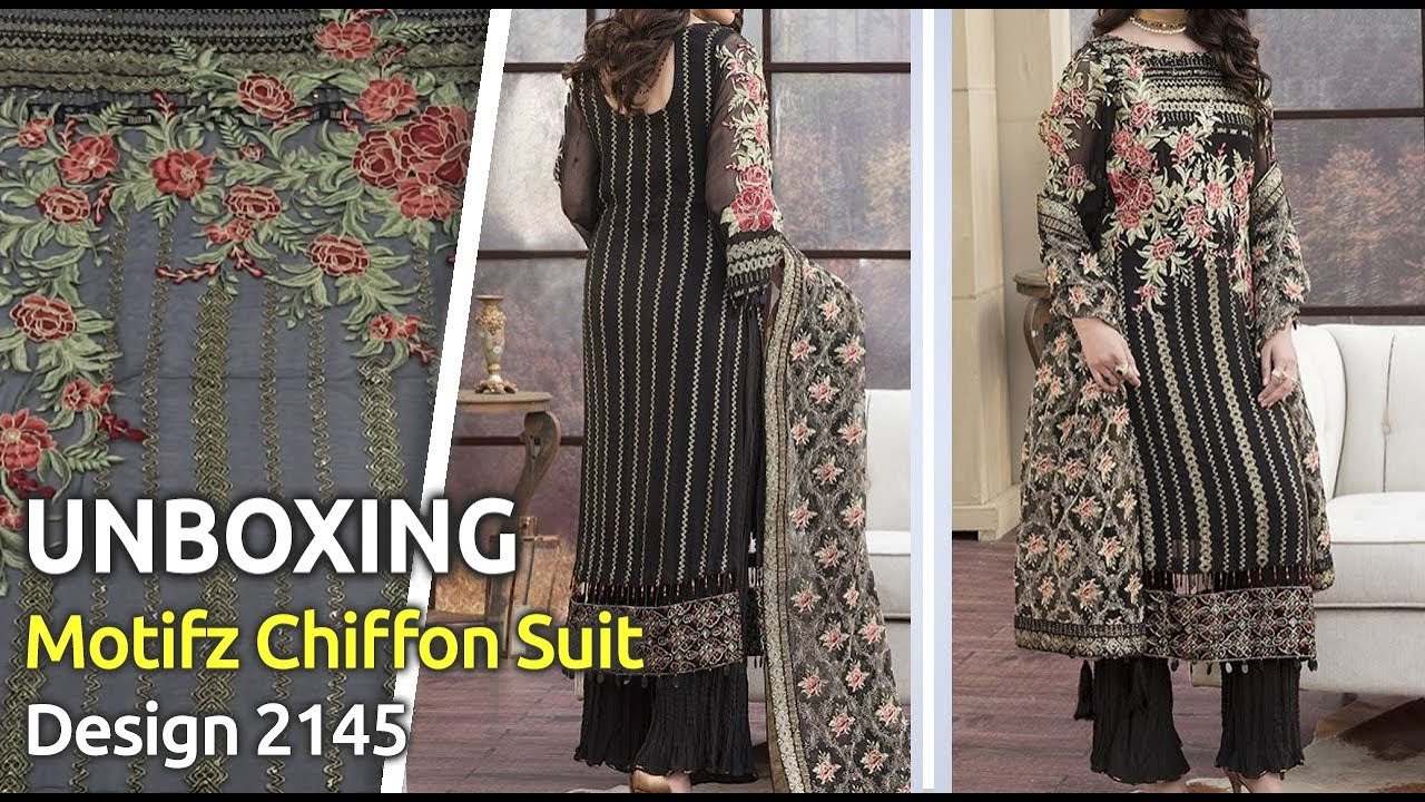 Latest MOTIFZ Chiffon Collection Suit 2019 | Unbox | Pakistani Dress Design 2145