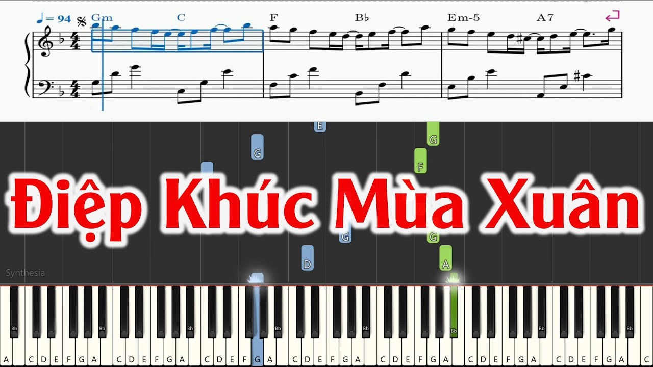 Điệp Khúc Mùa Xuân Piano | Piano Tutorial | Piano Nhạc Xuân