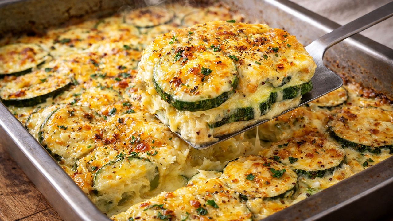 Recept za MAGICAN RUCAK tikvice bez mesa zapecene u rerni LAGANI LETNJI RUCAK ILI VECERA NA BRZINU