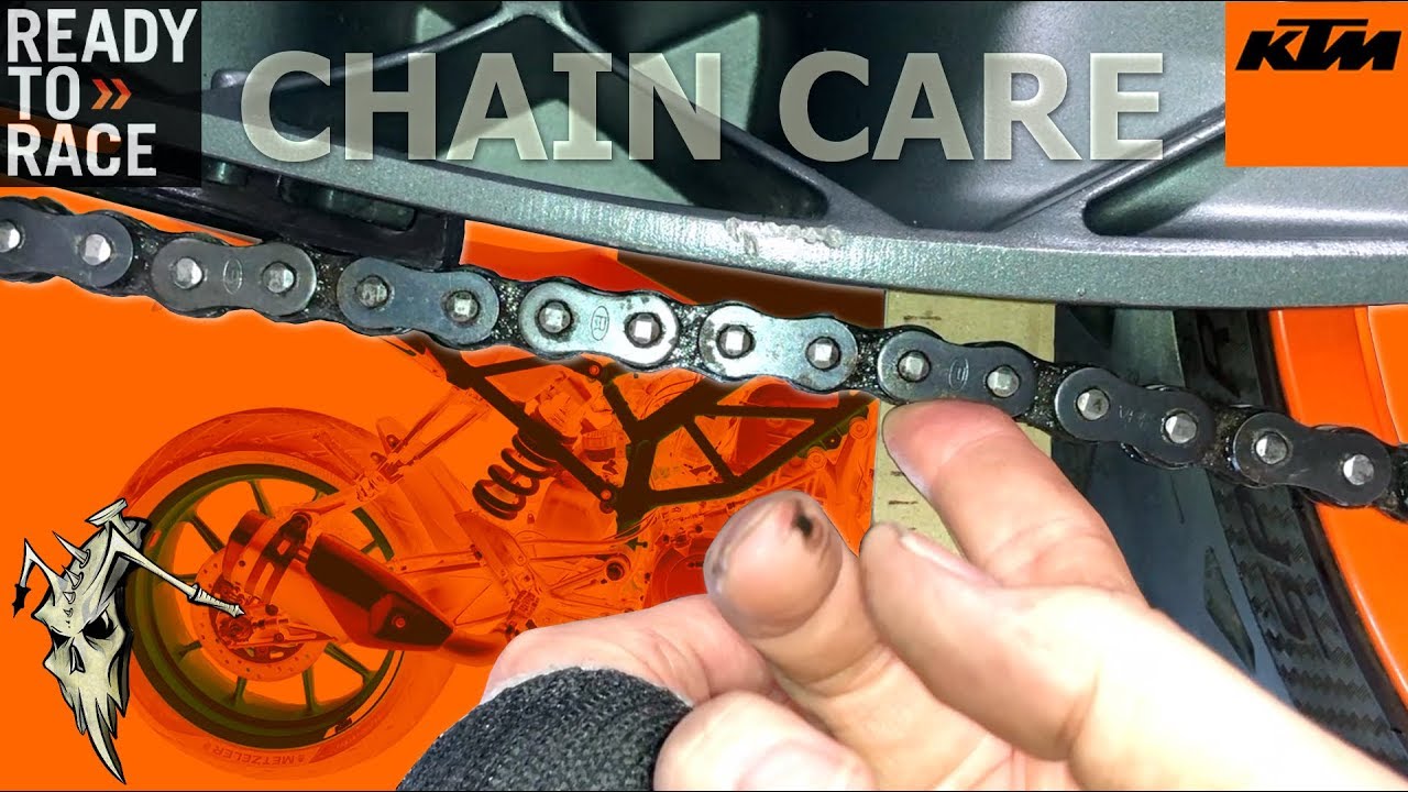 KTM 390 125 250 200 Duke Chain Maintenance - Clean, Adjust, Wear