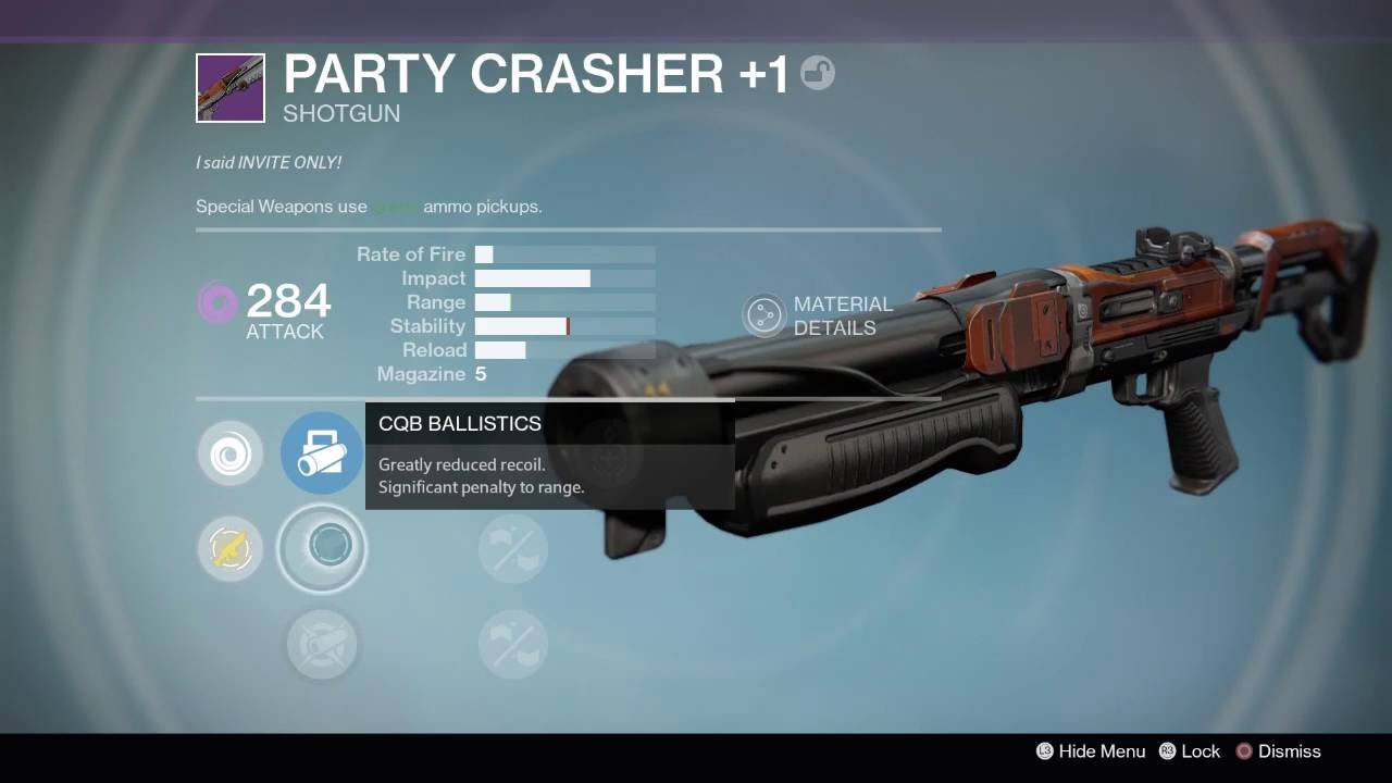 Destiny - How to get a god roll Party Crasher from Crucible
