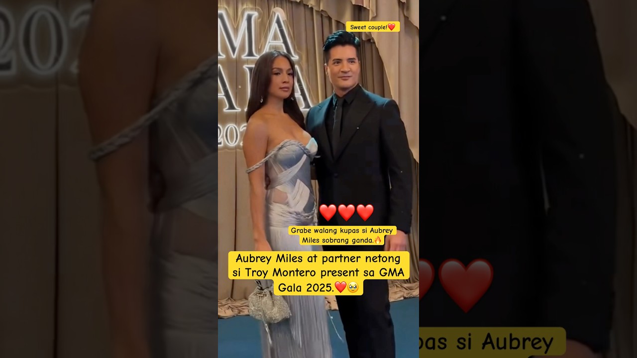 Sweet couple Aubrey Miles & Troy Montero spotted at GMA Gala🔥❤️ #ctto #ytshorts