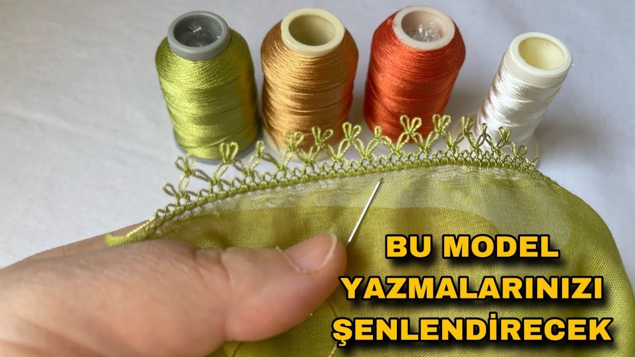 💛 Bu model yazmalarınızı şenlendirecek | 4 boyutlu gibi duran çok güzel iğne oyası modeli #iğneoyası