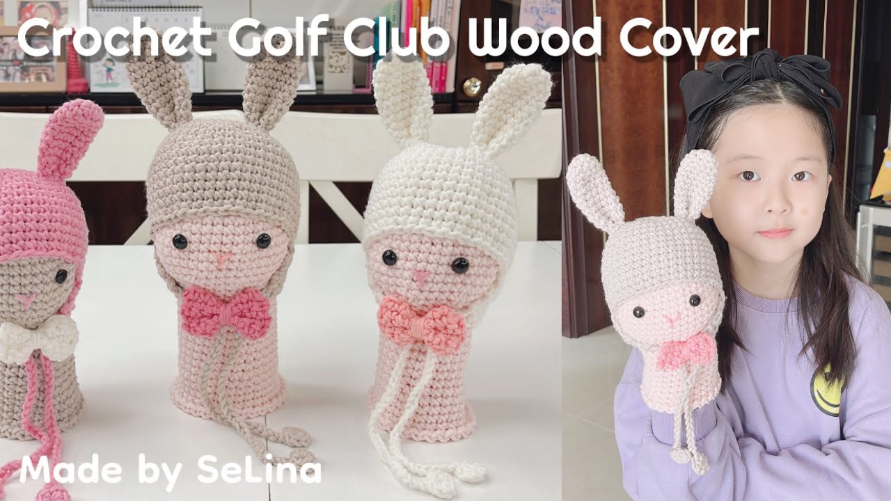 코바늘 골프채 커버 / 우드 커버 / 토끼 곰돌이 커버 / 손인형 / crochet golf club cover
