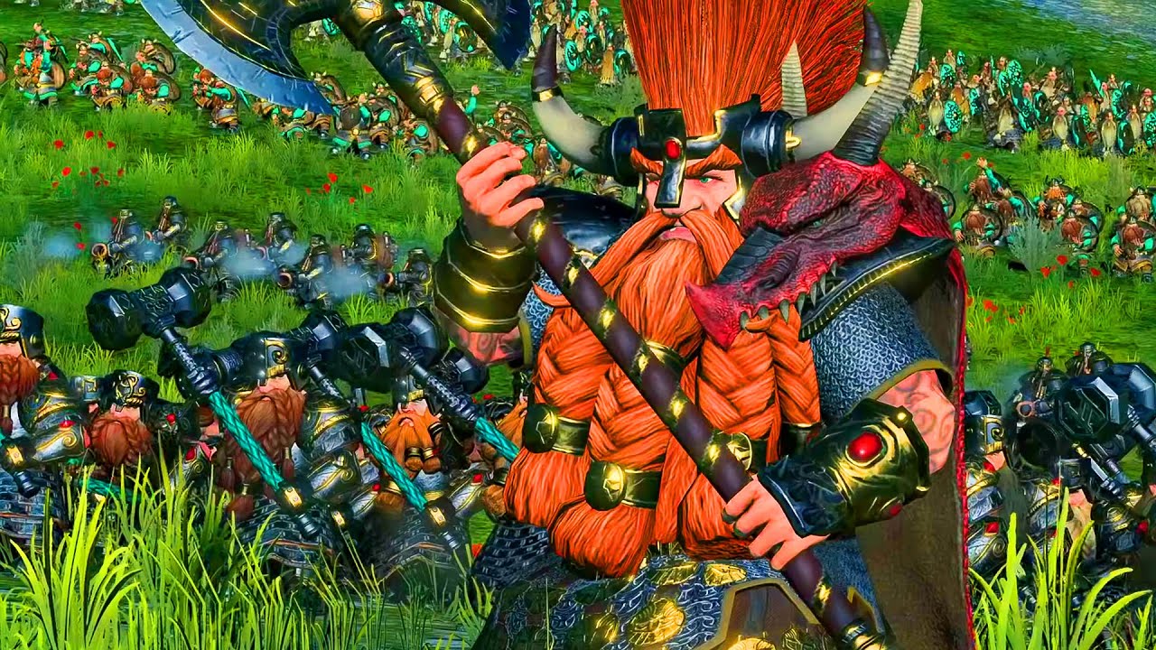 DWARFS vs WOOD ELVES - Ungrim Ironfist Seeks Revenge Against the Wood Elves - Total War: Warhammer 3