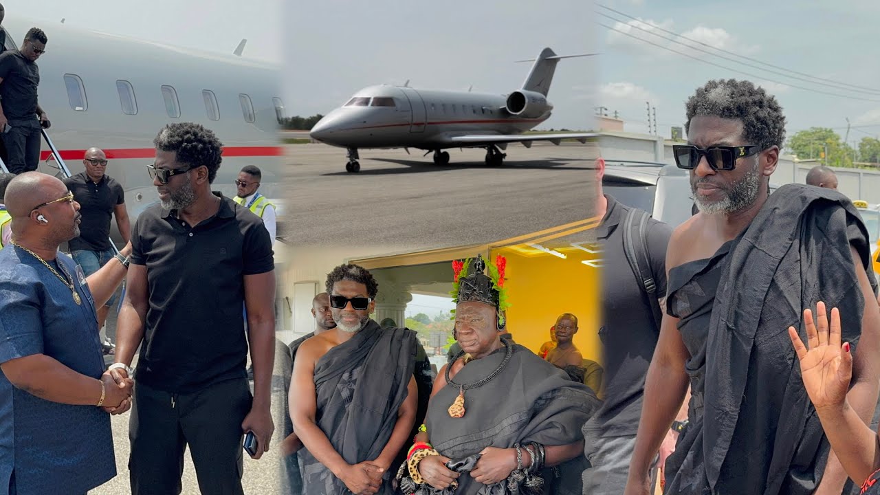 Eii Billionaire Kelvin Okyere Arrives in Kumasi with his Private Jet 🛩️ & Storms Mampongten Funeral🔥
