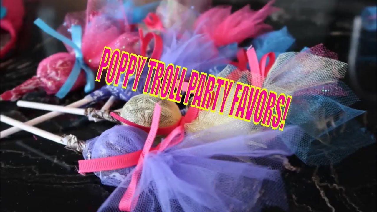DIY POPPY TROLL PARTY FAVORS! SIMPLE, FUN, EASY, CHEAP, PARTY FAVORS. Perfect for troll party.