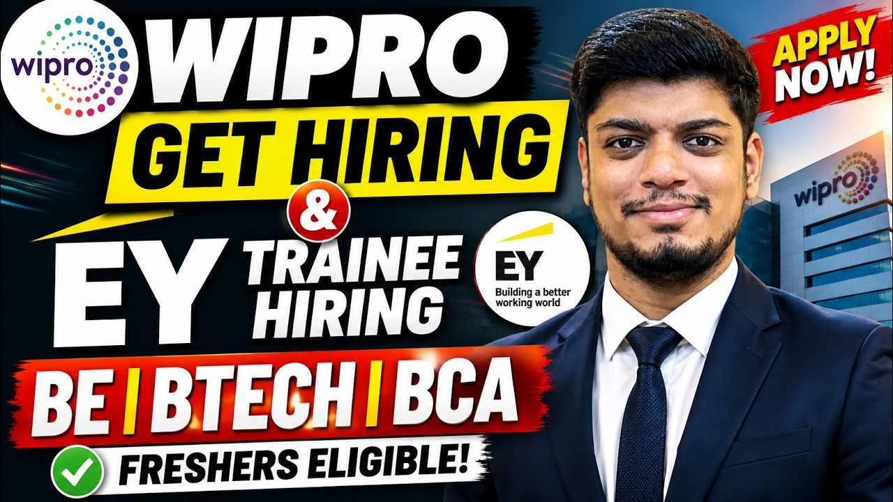 🔥 Wipro наконец-то нанимает GET, а EY &mdash; стажеров | BE/BTECH/BCA подходят | Найм новичков вне кампуса