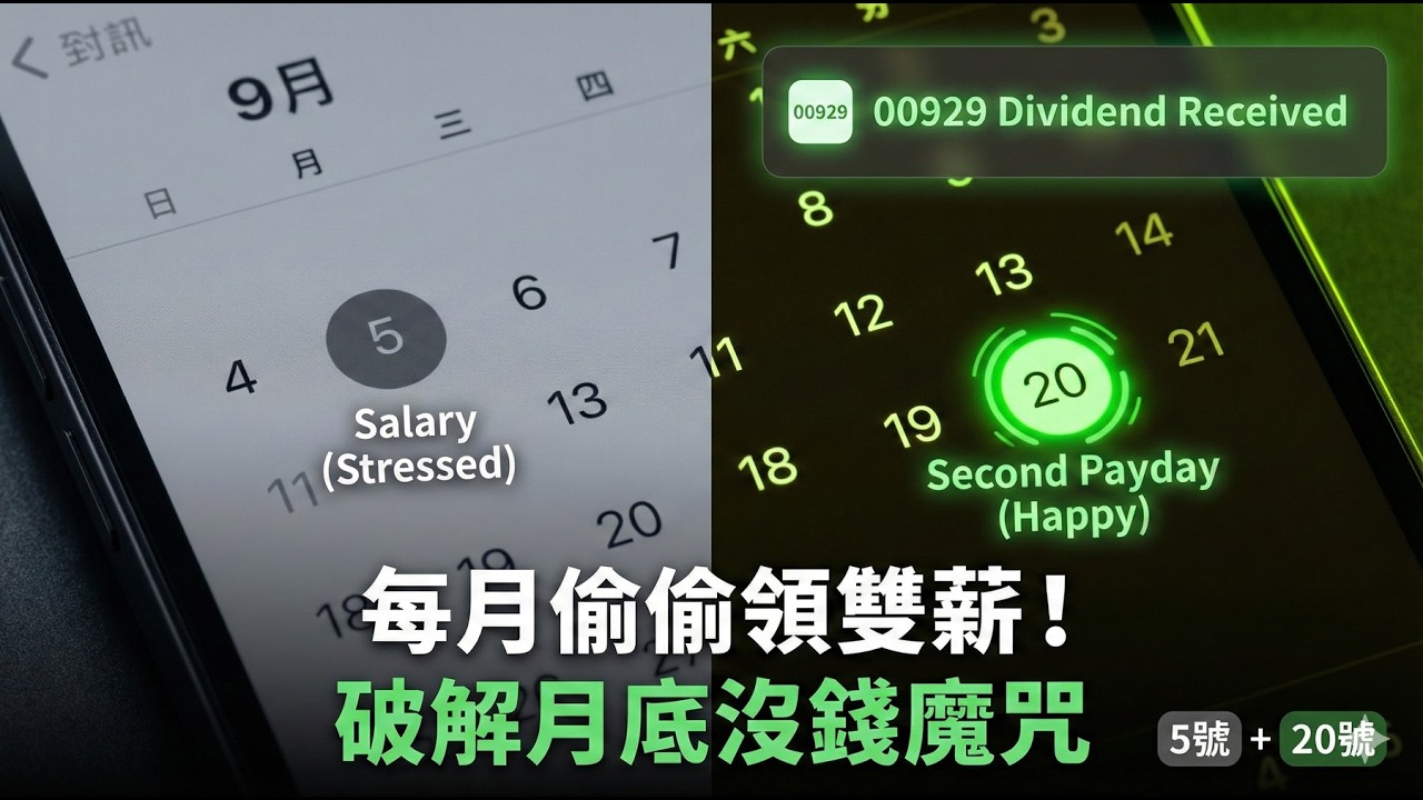 00929 無痛雙薪法！實測「5號薪水＋20號股息」，破解月底吃土沒錢的魔咒！