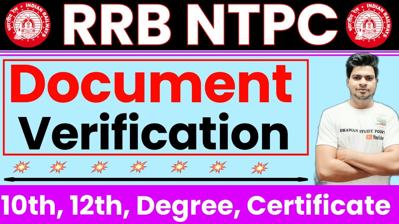 RRB NTPC ALL LEVEL DOCUMENT VERIFICATION | RRB NTPC DV 2022 |   SC,ST,OBC,EWS CERTIFICATE | DHAWAN